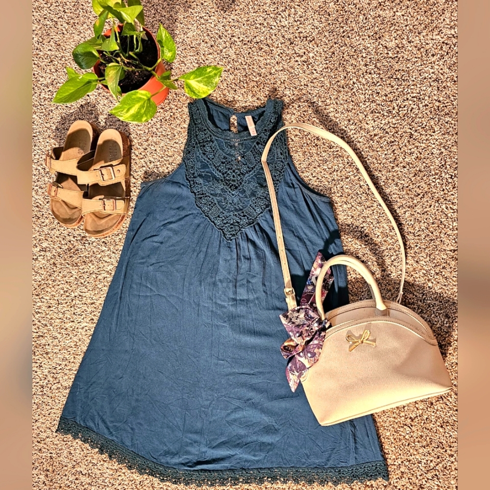 Xhilaration Women's Green and Blue Dress size M